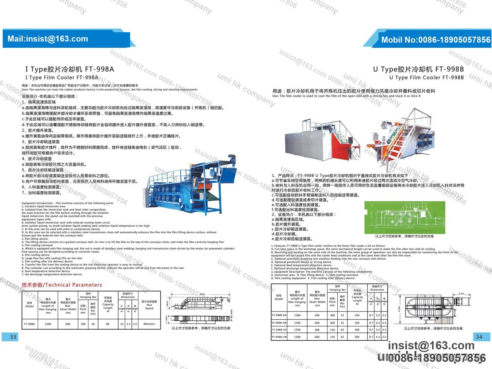 Film Coolers (FT-998A / FT-998B)